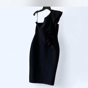 Chic One-Shoulder Black Dress